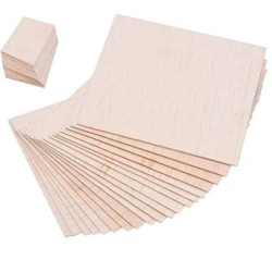15pcs Balsa Wood.. 50mm X 100mm 2mm, Sheets, Natural Unfinished Wood