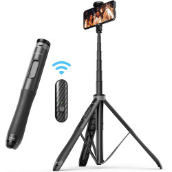 ATUMTEK 1.3m Selfie Stick Tripod, All in One BLACK