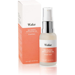 Wake Skin Care BHA Papaya Exfoliating Gel - Targets Blackheads & Enlarged Pores - Exfoliating Face Wash with Papaya and Pineapple Fruit Extracts - All