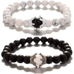 UEUC King & Queen Crown Distance Couple Bracelets