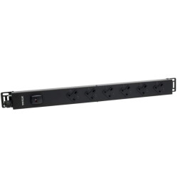 Vertical PDU UK 13A Sockets 6 Way | 3m UK plug/HEAVY DUTY 6 PLUG EXTENSION