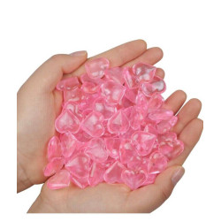 110 Pieces Acrylic Heart Flat Back Heart Gems