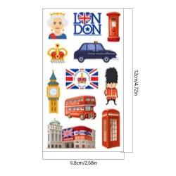 10PCS Union Jack Flag Tattoo Sticker Waterproof England Travel Tattoo Stickers