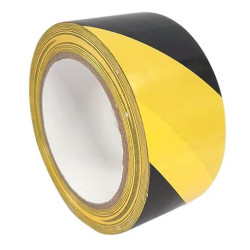 Crimson Starfish - Premium Black/Yellow Hazard Warning Tape Roll
