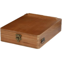 Wooden Box Multifunctional Artist Tool and Brush Storage Box Portable Handmade