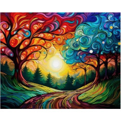 Number ARTIST, Vivid Wilderness, Full-Kit-Framed, paint by numbers adult canvas
