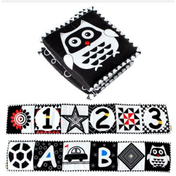 Montessori Soft Book Baby Newborn, Black and White Ladybird