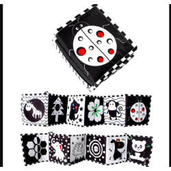 Montessori Soft Book Baby Newborn, Black and White Ladybird