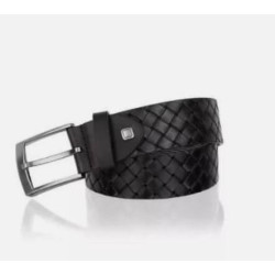 Woodland Leathers Black Genuine Leather Belt for Men – Elegant Formal & Casual Belt