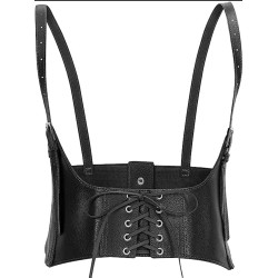 Women Fashion PU Leather Belt Vest Punk Adjustable