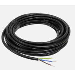 Ali's DIY 3 Core 0.75mm Flex Round Cable Black Flexible Wire for Lighting 10 M