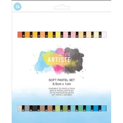 Artiste Soft Pastels, Drawing Pastel Crayons for Art and Craft, UK Stock, 36pcs