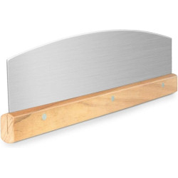 Asdirne Pizza Cutter – 35 cm Stainless Steel Rocking Pizza Slicer with Wooden Handle