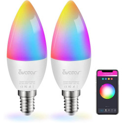 AVATAR CONTROLS SMART BULB E14 LIGHT WIFI LED CANDLE BULBS C37, MUSIC SYNC 5W 2x