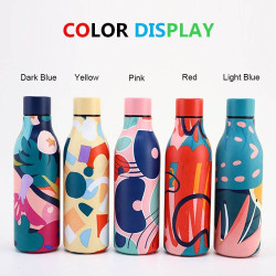 HIKUPA Double Layer 304 Stainless Steel Outdoor Sports Water Bottle Paint
